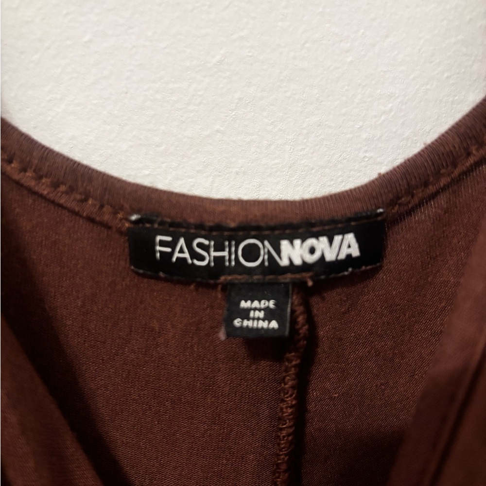 Fashion Nova Chocolate Brown Blouse